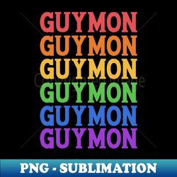 guymon rainbow typography - instant png sublimation download - revolutionize your designs