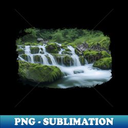 river waterfall rocks - instant png sublimation download - stunning sublimation graphics