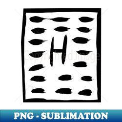 the letter h - retro png sublimation digital download - fashionable and fearless