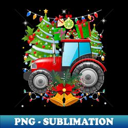 christmas farm tractor xmas - artistic sublimation digital file - perfect for creative projects