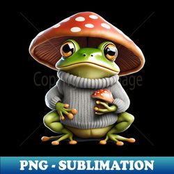 mushroom frog - retro png sublimation digital download - perfect for sublimation art
