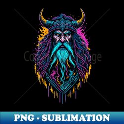 neon old vinking - high-resolution png sublimation file - revolutionize your designs