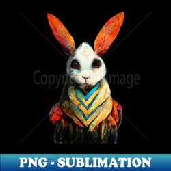 rabbit watercolor painting rabbit - decorative sublimation png file - enhance your apparel with stunning detail