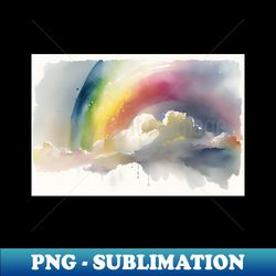 rainbows and clouds - watercolour - 06 - modern sublimation png file - boost your success with this inspirational png download