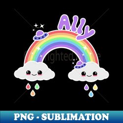 ally kawaii rainbow - high-quality png sublimation download - bold & eye-catching