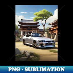 japanese samurai classic-gtr33 - unique sublimation png download - unlock vibrant sublimation designs