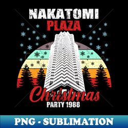 vintage nakatomi plaza christmas - retro png sublimation digital download - perfect for personalization
