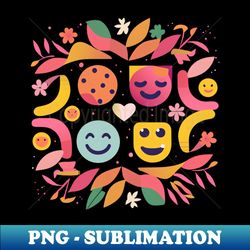 smiley faces - signature sublimation png file - perfect for sublimation art