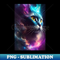 cat in space - retro png sublimation digital download - perfect for creative projects