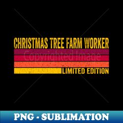 christmas tree farm worker - retro png sublimation digital download - defying the norms