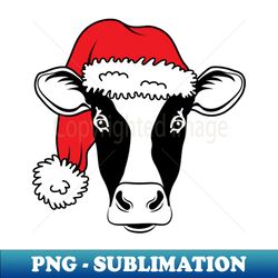 cow reindeer hat santa christmas lights - special edition sublimation png file - unlock vibrant sublimation designs