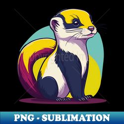 cute ferret - vintage sublimation png download - stunning sublimation graphics