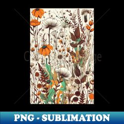 flowers botanical pattern 9 nature - decorative sublimation png file - defying the norms