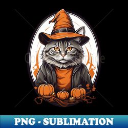 halloween cat - signature sublimation png file - fashionable and fearless