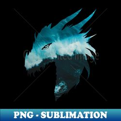 tsunami dragon head shot - digital sublimation download file - add a festive touch to every day