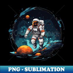 astronaut vintage - decorative sublimation png file - perfect for personalization