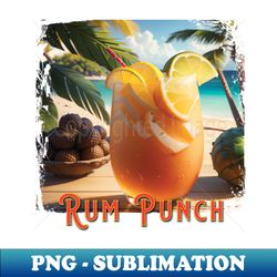 rum  punch - artistic sublimation digital file - enhance your apparel with stunning detail