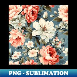 shabby chic flowers 21 - modern sublimation png file - revolutionize your designs