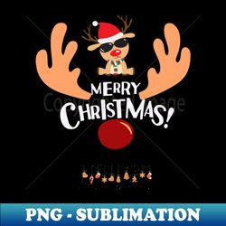 reindeer merry christmas - high-quality png sublimation download - stunning sublimation graphics