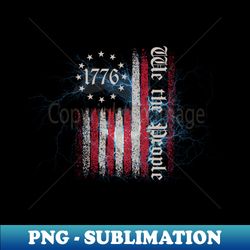 distressed american flag 1776 lightening - high-quality png sublimation download - capture imagination with every detail