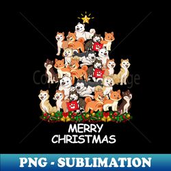 akita christmas tree - special edition sublimation png file - unleash your creativity