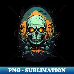 halloween skull - elegant sublimation png download - enhance your apparel with stunning detail