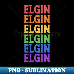 elgin colorful park - instant sublimation digital download - vibrant and eye-catching typography