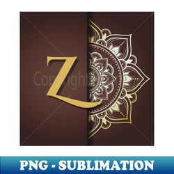 z  mandala monogram - instant sublimation digital download - enhance your apparel with stunning detail