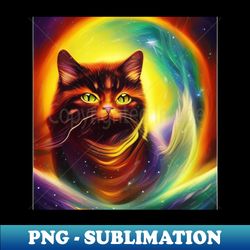 cosmic wise tabby cat - high-resolution png sublimation file - spice up your sublimation projects