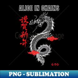 dragon streetwear alice in chains - exclusive png sublimation download - create with confidence