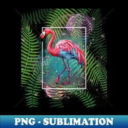flamingo in the jungle - instant sublimation digital download - create with confidence