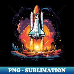 nasa rocket - png transparent digital download file for sublimation - create with confidence