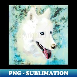 white wolf artistic portrait - artistic sublimation digital file - create with confidence