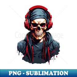 cool skeleton-skull headphones - high-resolution png sublimation file - unleash your creativity