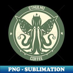 cthulhu coffee - special edition sublimation png file - perfect for creative projects