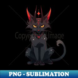 demonic black cat - aesthetic sublimation digital file - instantly transform your sublimation projects