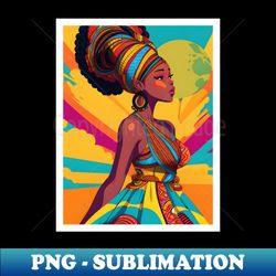 afrocentric black queen gift - exclusive sublimation digital file - perfect for sublimation art