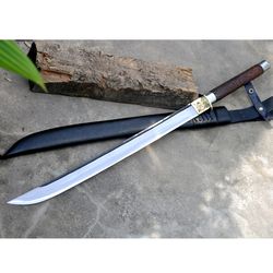 25 inches long blade traditional samurai sword-hand forged japanese sword-full tang-tempered-sharpen- am industry