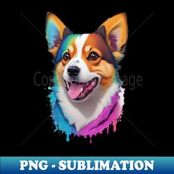 watercolor dog - png transparent sublimation file - vibrant and eye-catching typography