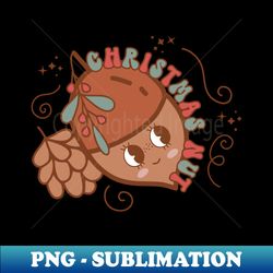 christmas nut acorn - instant sublimation digital download - enhance your apparel with stunning detail