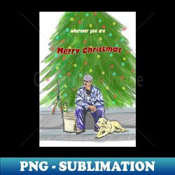 christmas with my dog fido wishing you well wherever you are - high-resolution png sublimation file - transform your sublimation creations
