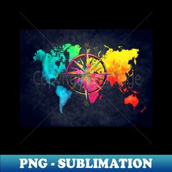 colors world map map - trendy sublimation digital download - unleash your inner rebellion