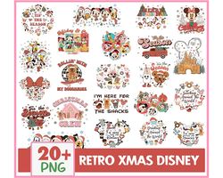 20 christmas png bundle, christmas character, retro christmas png, christmas squad png, christmas mouse and friends