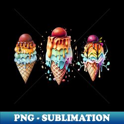 ice cream friends - elegant sublimation png download - perfect for creative projects