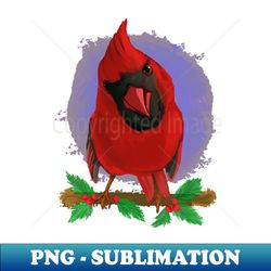 christmas cardinal - aesthetic sublimation digital file - fashionable and fearless