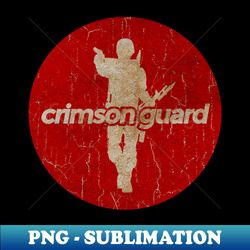crimson guard - simple red circle vintage - retro png sublimation digital download - unlock vibrant sublimation designs