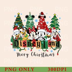 disneyland christmas png, disneyland png, christmas family png, mickey and minnie friends christmas png, christmas party