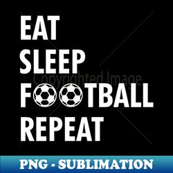 eat sleep football repeat - vintage sublimation png download - bold & eye-catching