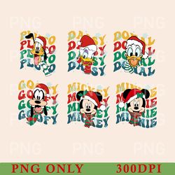 vintage mickey and friend christmas png, disney ears christmas png, disney christmas png, disney trip png, disney travel