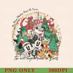 vintage mickey and friends christmas png, disney ears christmas png, disney christmas png, disney trip png, disney trip